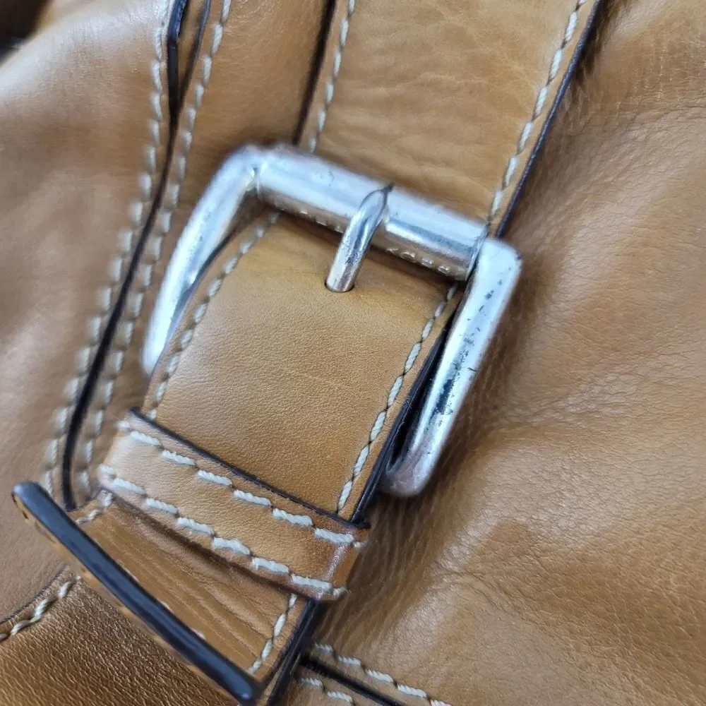 Michael Michael kors tan satchel leather